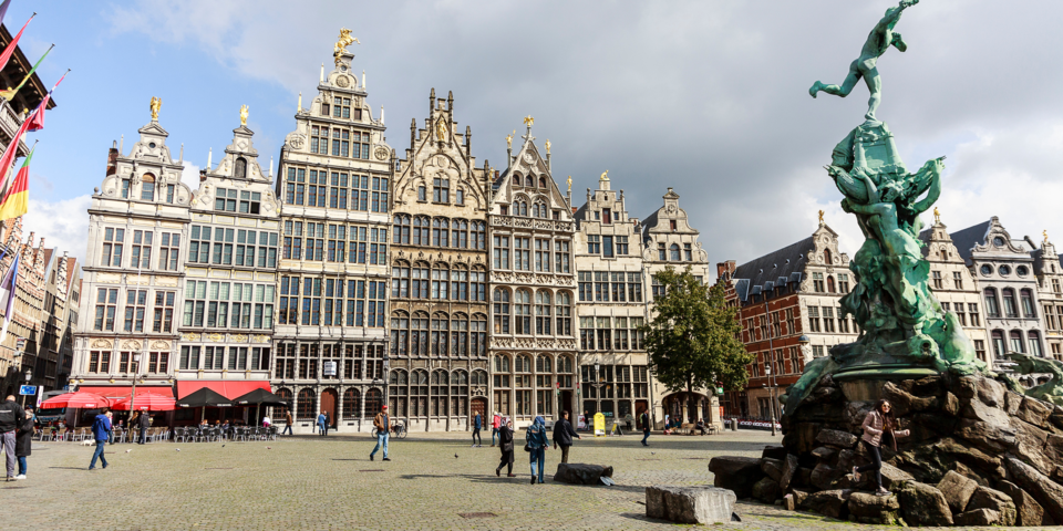 Huizen op de Grote Markt in Antwerpen.